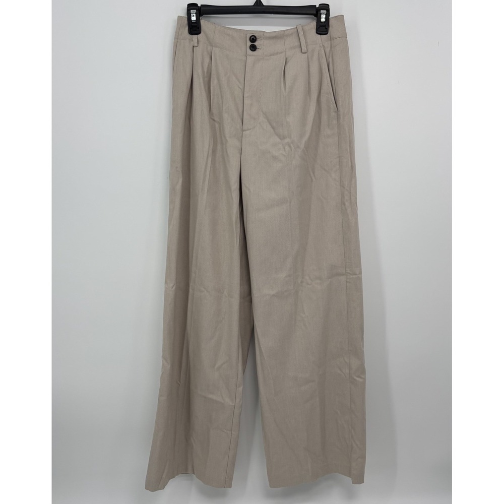 Madewell The Harlow Wide-Leg Beige Pants Size 2 High Rise Trousers